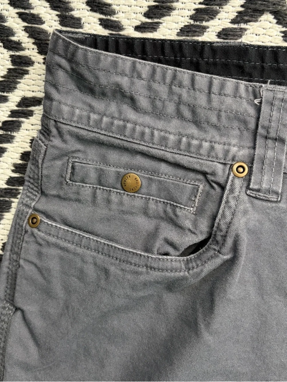 Howler Brothers Pants Men 35x32 (35x29) Frontside 5 Pocket Cordura Canvas Gray